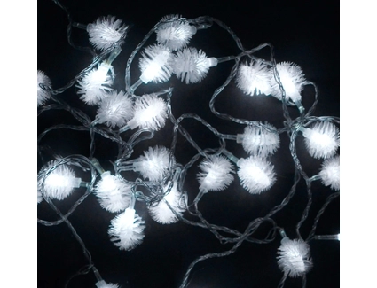 Гірлянда 4.9 м, 28 лампочок, «Об'ємна сніжинка» , біла, від мережі 220V (C 23452-013)