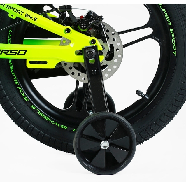 Дитячий велосипед 16 MG Corso «SKY» SK-16844, магнієва рама, салатовий фото westvelo.com