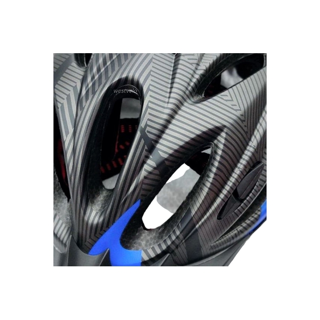 Вело шолом "Carbon" сіро-синій фото westvelo.com