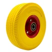 Колесо тачки жовте "4" 4.00-4 під вісь Ø20, пінополіуретанове. (Тип 2) фото westvelo.com