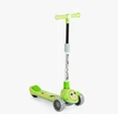 Самокат дитячий 3-х колісний, Skyper JW-28802 салатовий, зі світлом, українське озвучування, складне кермо, музика та підсвічування платформи фото westvelo.com