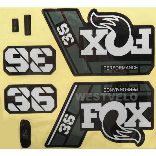 Наклейки на вилку. FOX "прінт 25" фото westvelo.com