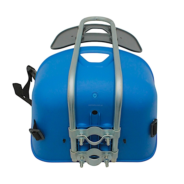 Крісло дитяче, пластик, на пряму раму, плоске, синє + спинка фото westvelo.com