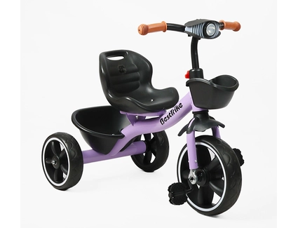 Дитячий велосипед 3-х колісний EVA (піна) Best Trike колеса 10-8, BS-28-474 фіолетовий, сталева рама, озвучування