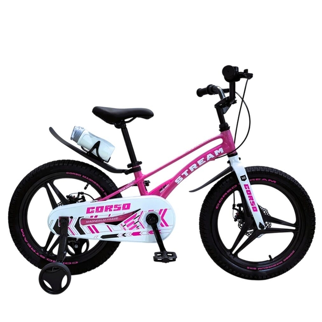 Дитячий велосипед 18 MG Corso «STREAM» SM-18746, магнієва рама, рожевий фото westvelo.com