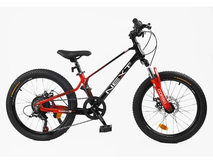 Велосипед 20 MG Corso «NEXT» NX-20319 магній 11.5", (к-т SHIMANO) чорно-червоний