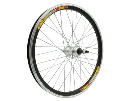 Колесо 20 зад, обід 2-ний чорний, втулка AL на промах, диск різьба