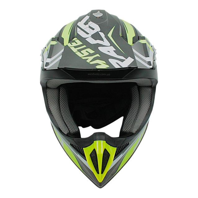 Шолом, закритий крос/ендуро (XL) АТV Forsage Rider 029 чорно-жовтий глянець з дашком + окуляри фото westvelo.com