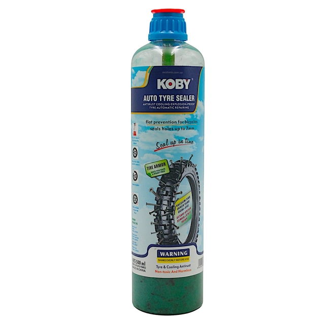 Антипрокольний гель-герметик KOBY 500мл для камер і покришок (upto 7mm) -10 C фото westvelo.com
