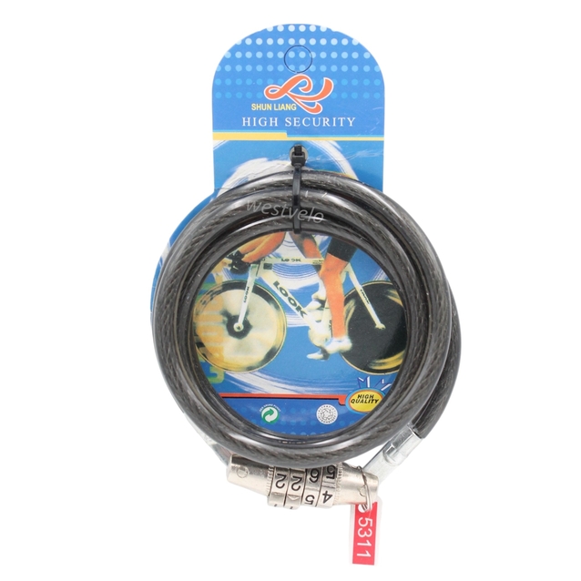 Замок на код 4 цифри SHUN LIANG Ø8mm-1000mm фото westvelo.com