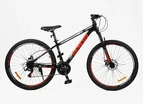 Велосипед 27.5 ST Corso «GENESIS» GS-27800 сталь 15", (к-т SunRun) чорно-червоний фото westvelo.com