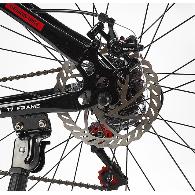 Велосипед 29 ST Corso «NITRO» NT-29722 сталь 17", (к-т SunRun) чорно-червоний фото westvelo.com