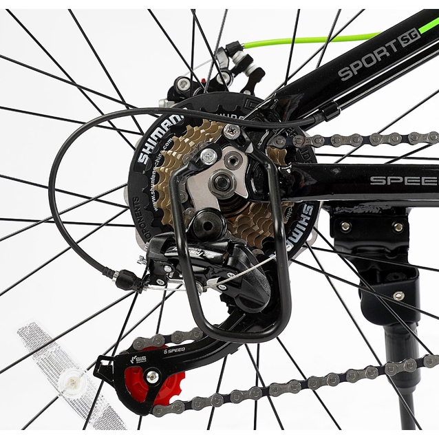 Велосипед 24 AL Corso «CONCEPT» CP-24790 алюміній 11", (к-т SHIMANO) чорно-салатовий фото westvelo.com