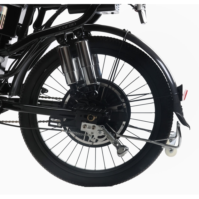 Електровелосипед 22 ST Corso «SHADOW» SH-9038-7 сталь, двигун 500W, акумулятор 48V20Ah літієвий, чорно-червоний фото westvelo.com