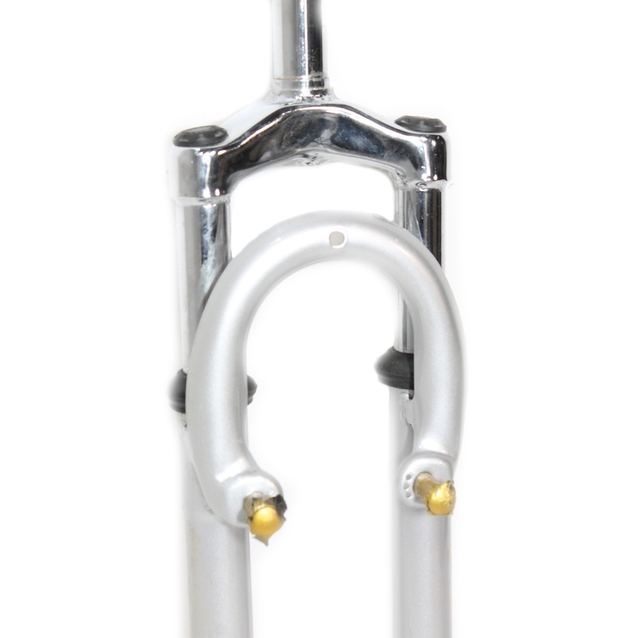 Вилка 26 аморт. різьб. китай V-brake шток L-180mm р.з L-80mm сіра фото westvelo.com