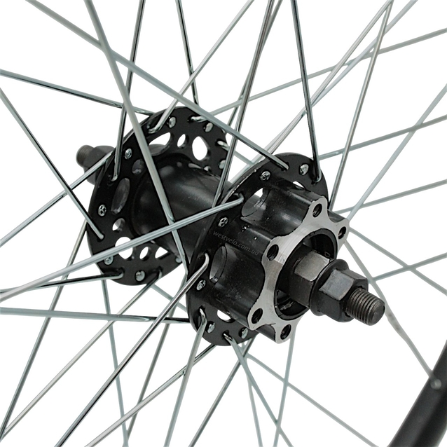 Колесо 28-29 перед, обід 2-ний чорний дисковий, втулка ST. SHUNFENG, диск 6 болтів фото westvelo.com