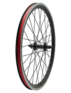 Колесо 22 перед, обід 2-ний чорний, втулка М на віночках, чорна спиця (AL-22107 V) з фліпером