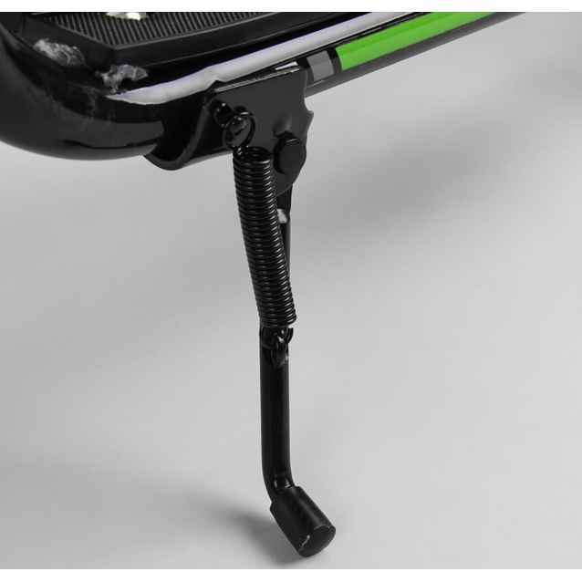 Самокат дитячий 2-х колісний, надувні колеса 12 Corso JT 01019 чорно-салатовий, ручне переднє гальмо фото westvelo.com