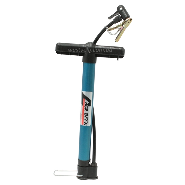 Насос вело металевий синій (під ромашку) фото westvelo.com