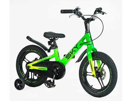 Дитячий велосипед 16 MG Corso «SKY» SK-16844, магнієва рама, салатовий