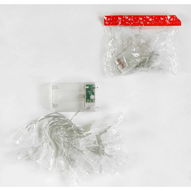 Гірлянда 2.95 м, 20 ліхтариків, «Дзвоники» на батарейках, жовте світло, 2 режими (C 61488) фото westvelo.com