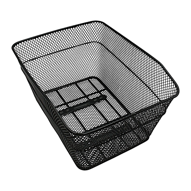 Кошик металевий на багажник сіточка чорний (400х300х200) фото westvelo.com