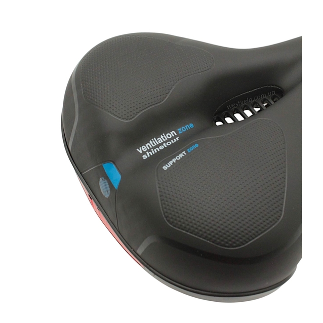 Сідло на демферах з отвором AVANTI №188 (41,82) RECOVERY м'яке з катафотом фото westvelo.com