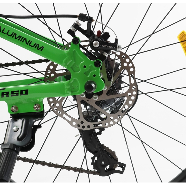 Велосипед 24 AL Corso «PROJECT» R-24119 алюміній 11", (к-т Saiguan) салатовий фото westvelo.com
