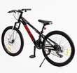 Велосипед 24 AL Corso «PROJECT» R-24815 алюміній 11", (к-т Saiguan) чорно-червоно-білий фото westvelo.com