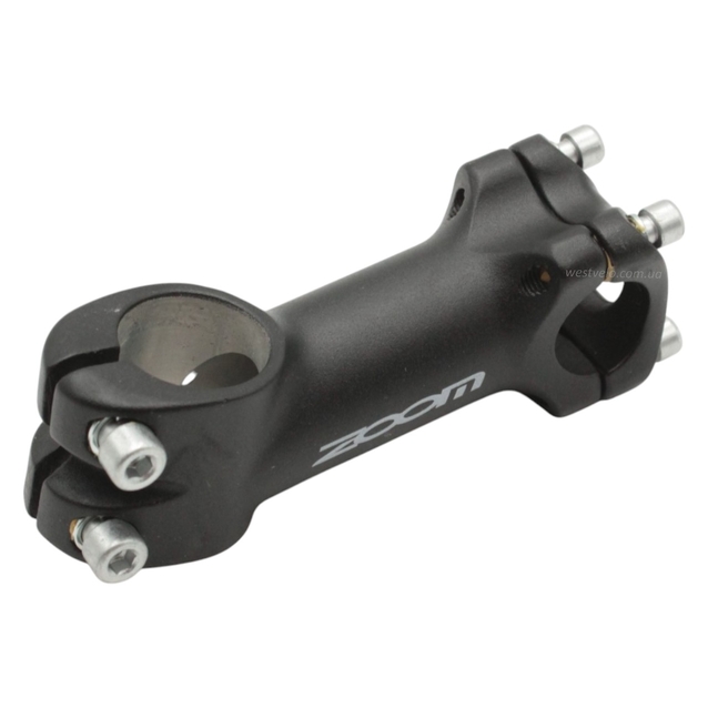 Винос руля на безрізьбову вилку AL. Ø28.6-Ø25.4мм, L-90мм, ZOOM (С369А-8) (H1608D) круглий чорний фото westvelo.com