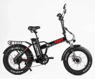 Електрофетбайк 20 ST Corso «KRAFT» KR-31007 сталь, двигун 500W, акумулятор 48V15Ah літієвий, (к-т SHIMANO) чорно-червоний (1)