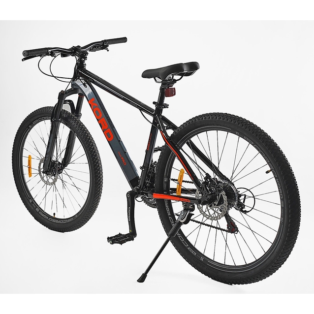 Велосипед 27.5 AL Corso «KORD» KD-10263 алюміній 17", (к-т SHIMANO) чорно-червоний фото westvelo.com