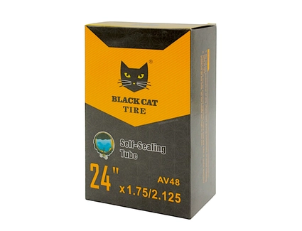 Камера 24. довгий ніпель AV 48mm BLACK CAT (1.75-2.125) самоклеюча (з антипрокольним гелем)