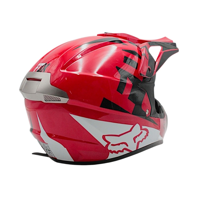 Шолом, закритий крос/ендуро (XL 61-62) IBK 126, FOX червоний, глянцевий фото westvelo.com