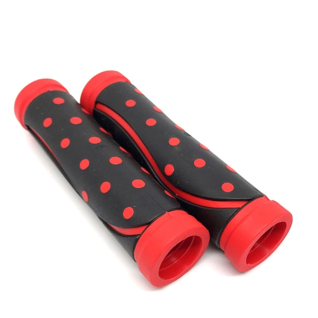 Гріпси гумові "Крапка" чорно-червоні фото westvelo.com