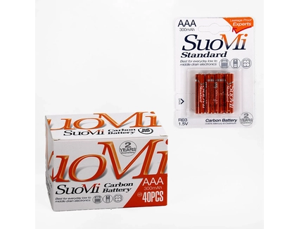 Батарейки міні-пальчикові «SuoMi» C 66692, ААА 1,5V (4шт) (300mAh)