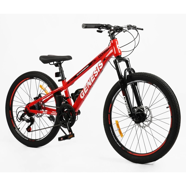 Велосипед 24 ST Corso «GENESIS» G-24311 сталь 11", (к-т SunRun) червоно-чорний фото westvelo.com