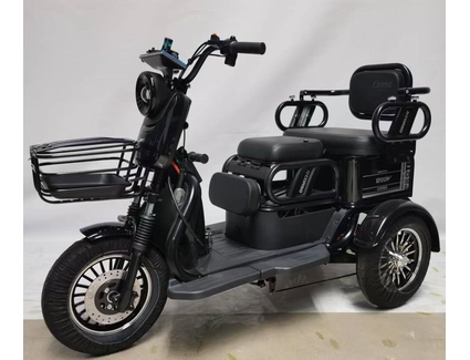 Трицикл Corso «PROTEX» PRX-648890, двигун 1200W, акумулятор 72V 23Ah графеновий, чорний + 1 ящик. акум, колеса 10"