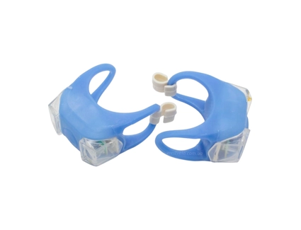 Мигалка силікон №009 2шт. на батарейці, (синій корпус)