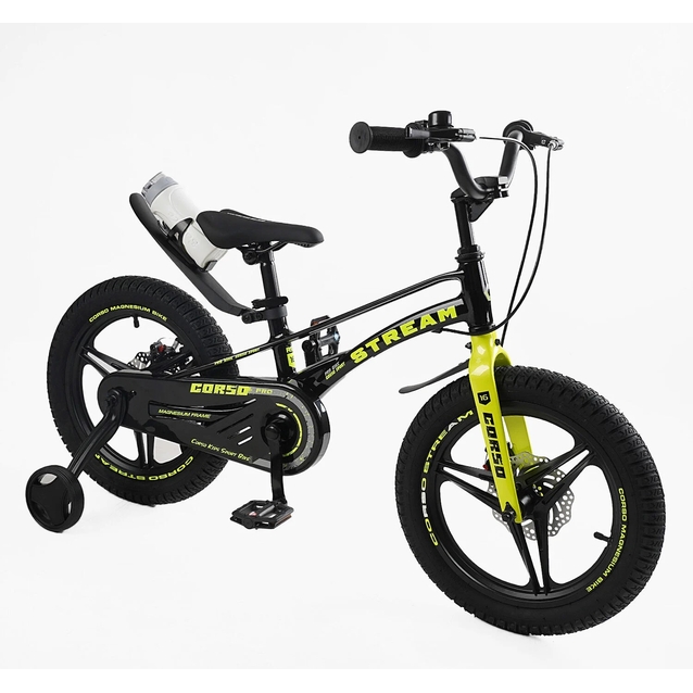 Дитячий велосипед 16 MG Corso «STREAM» SM-75410, магнієва рама, чорно-жовтий фото westvelo.com