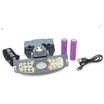 Ліхтар налобний на usb зарядку, 2 акумулятори 18650 + сонячна батарея Т68-L фото westvelo.com