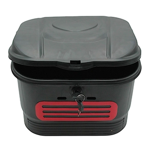 Кошик пластмасовий чорний, з кришкою та замком (AFT-139)