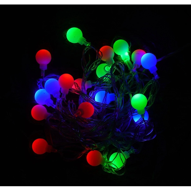 Гірлянда 5м, 20 лампочок, 4 вида, мультикольорове світло, подовжувач, 220V (С 54327) фото westvelo.com
