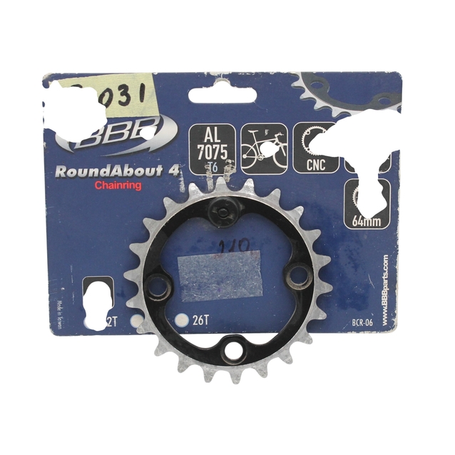 Зірка шатунів передня накладна AL BBB (7075-T6) (8-9s) (на 4/22Т/d-64mm) (Тайвань) фото westvelo.com