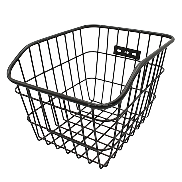 Кошик металевий на багажник чорний (267) фото westvelo.com