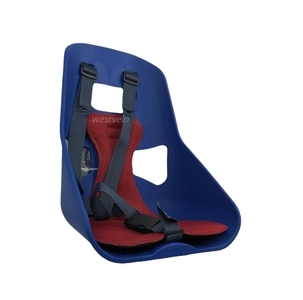 Крісло дитяче, пластик, на пряму раму, з спинкою, синє