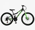 Велосипед 24 ST Corso «STARK» SK-24062 сталь 12", (к-т Saiguan) чорно-салатовий фото westvelo.com