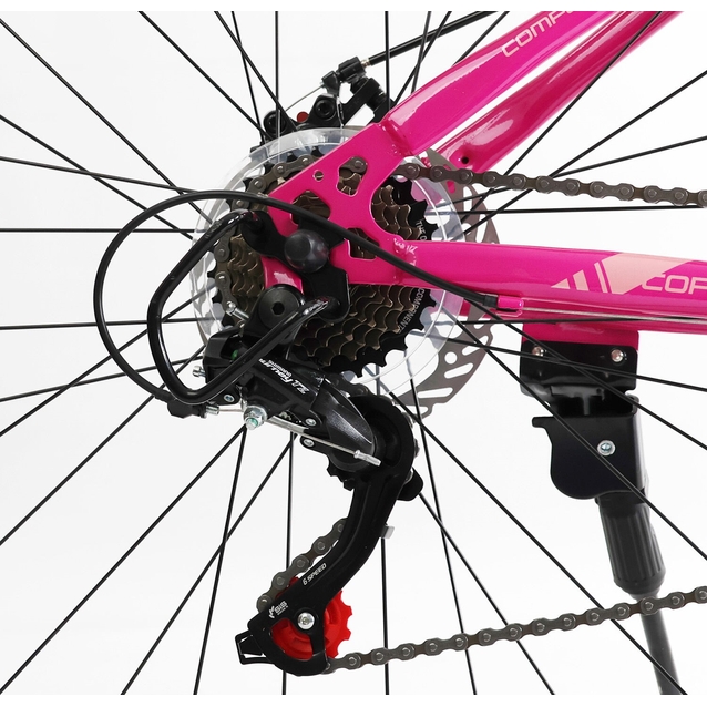 Велосипед 27.5 ST Corso «AMBER» MB-45744 сталь 15", (к-т SHIMANO) рожево-білий фото westvelo.com