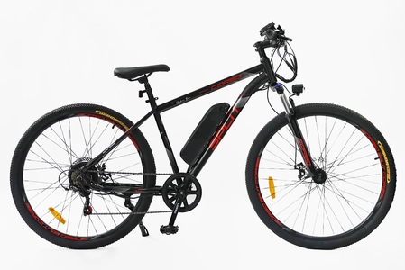 Електровелосипед 29 ST Corso «SPLIT» SP-78019 сталь 19, двигун 350W, акумулятор 36V13Ah літієвий (к-т SHIMANO) чорно-червоний