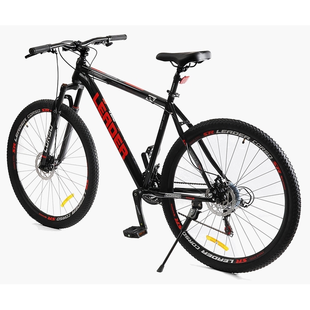 Велосипед 29 ST Corso «LEADER» LD-62300 сталь 21", (к-т SHIMANO) чорно-червоний фото westvelo.com